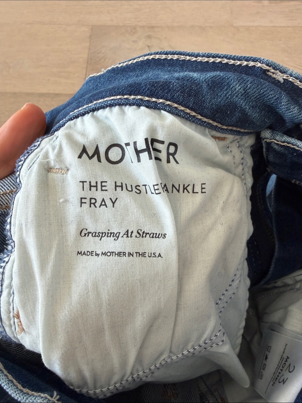 MOTHER Blue High-Rise Flare Jeans with Frayed Hem - Picture 5 of 6